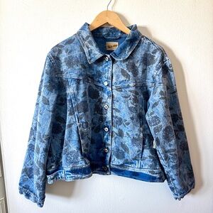 The Nu Vintage Floral Denim Cropped Jacket
